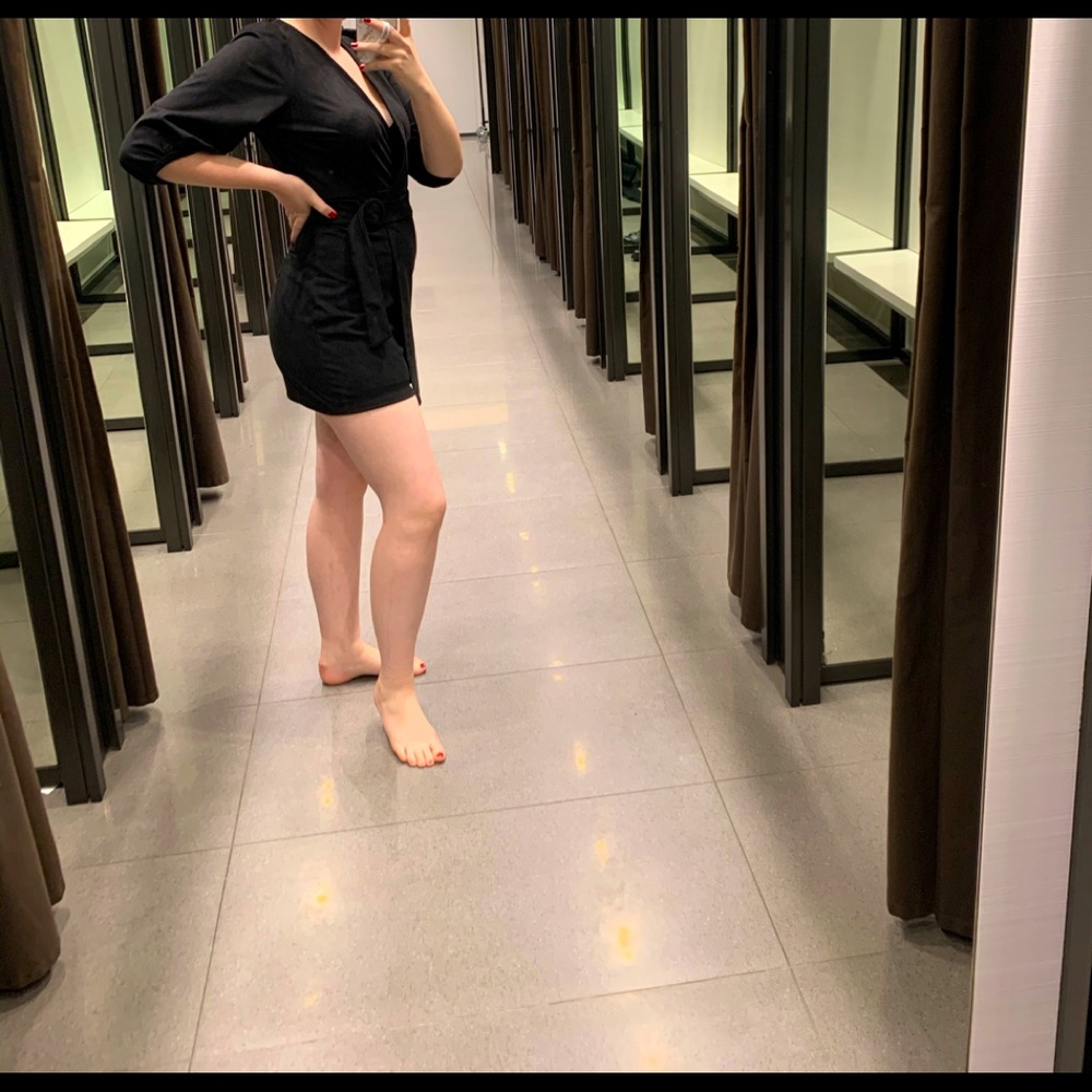 BLACK SUEDE ZARA ROMPER (never been worn)